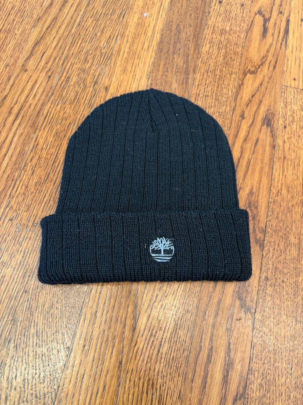 Timberland Black Ribbed Wool Beanie‎